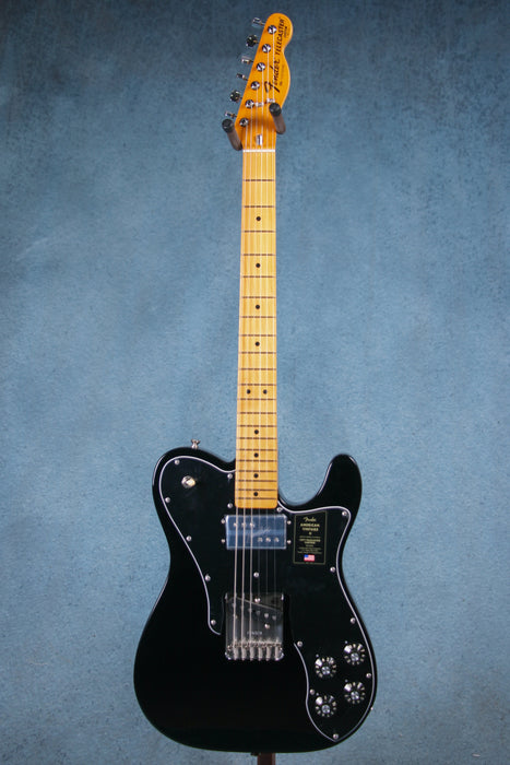 Fender American Vintage II 1977 Telecaster Custom Maple Fingerboard Electric Guitar - Black - VS230546