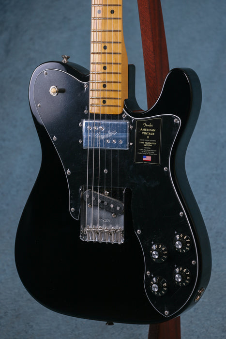 Fender American Vintage II 1977 Telecaster Custom Maple Fingerboard Electric Guitar - Black - VS230546