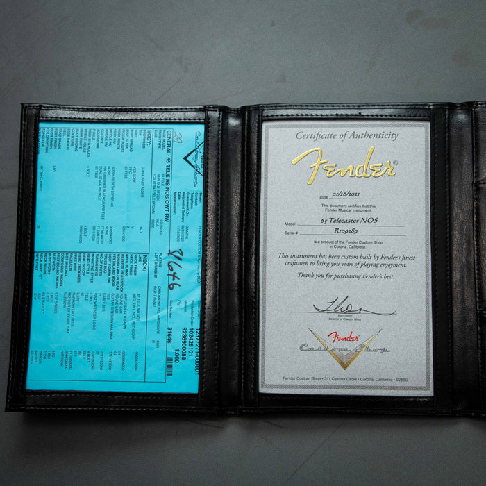 Fender Custom Shop 2021 1965 Telecaster NOS SH w/Case - Olympic White - Preowned