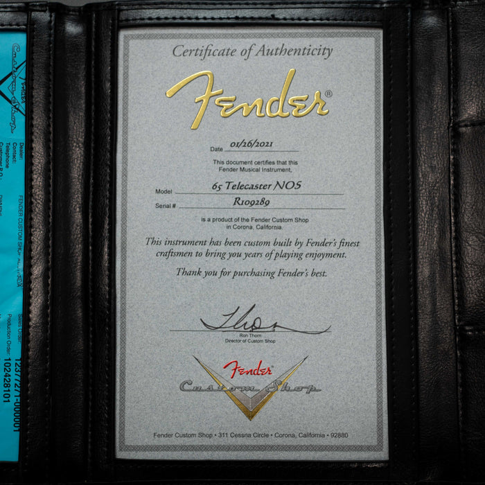 Fender Custom Shop 2021 1965 Telecaster NOS SH w/Case - Olympic White - Preowned