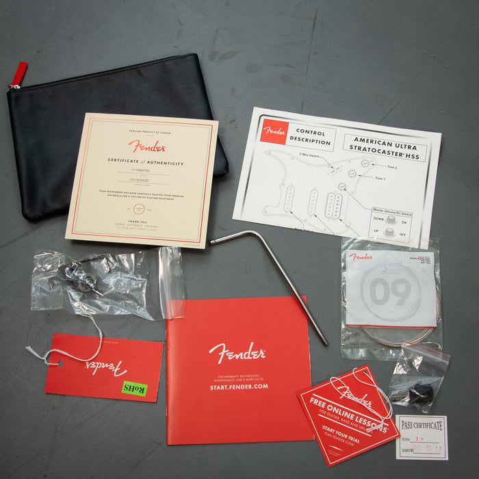 Fender American Ultra Stratocaster HSS Electric Guitar w/Case - Cobra Blue - Preowned