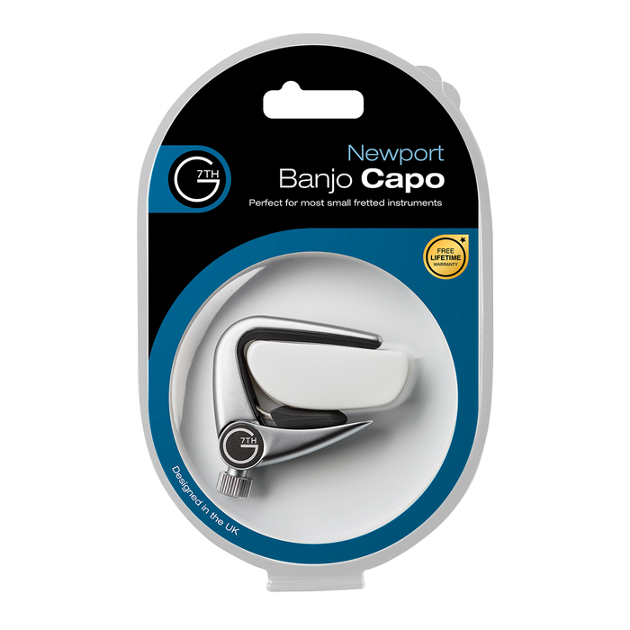G7 Newport Banjo Capo - Silver