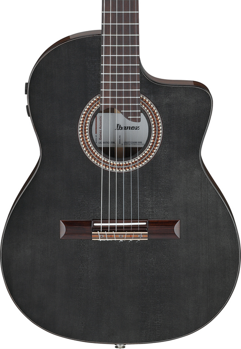 Ibanez GA360TCE Nylon Guitar - Transparent Black High Gloss