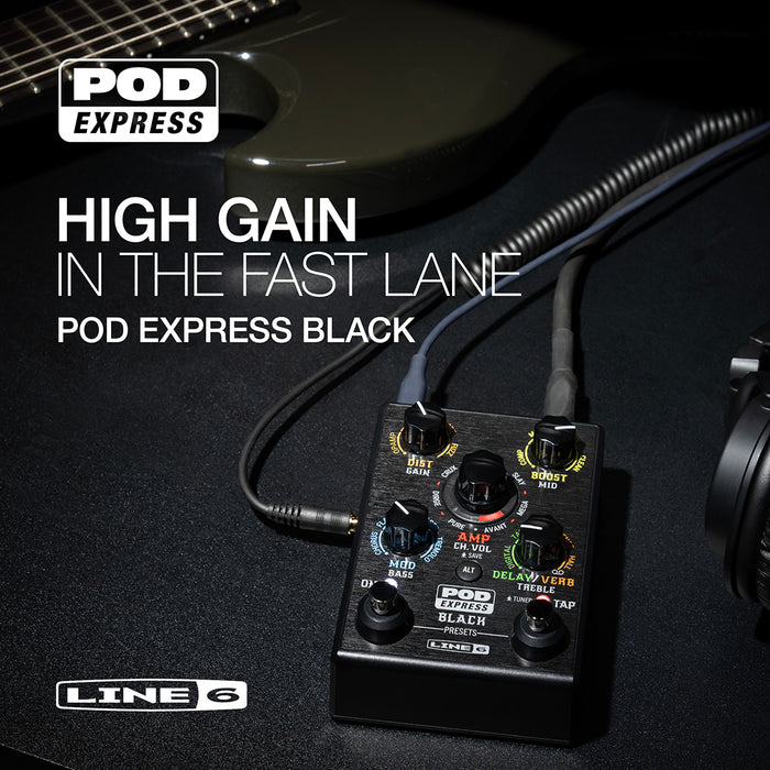 Line 6 POD Express Black High Gain Multi-Effects Pedal