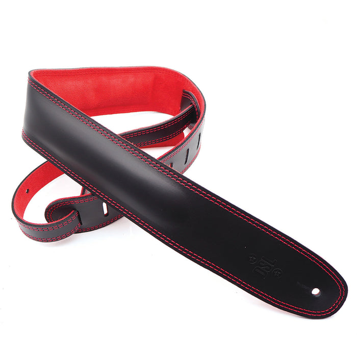 DSL 2.5 Inch Padded Suede Strap Black/Red