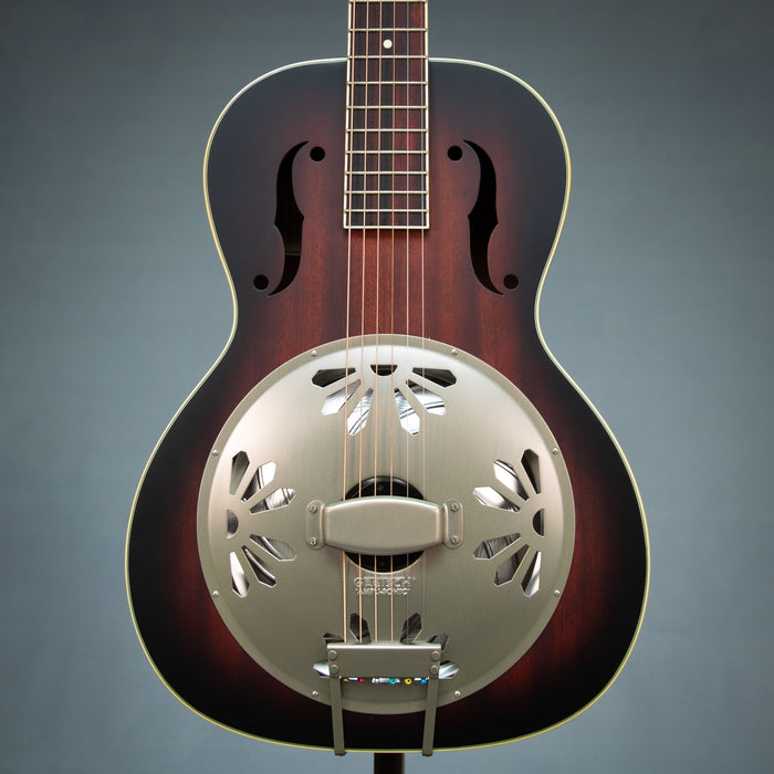 Gretsch G9240 Alligator Round-Neck Mahogany Body Biscuit Cone Resonator Guitar - 2-Color Sunburst - B-Stock - CAXR251938B