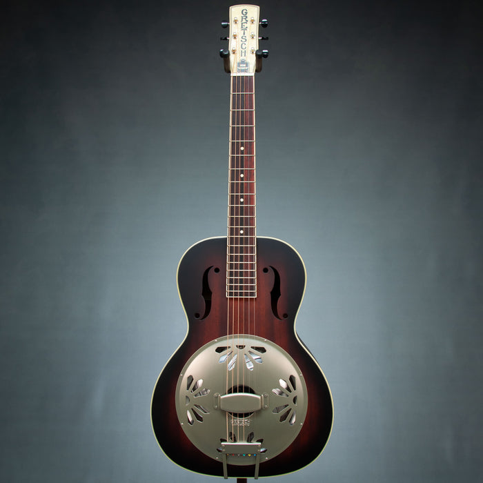 Gretsch G9240 Alligator Round-Neck Mahogany Body Biscuit Cone Resonator Guitar - 2-Color Sunburst - B-Stock - CAXR251938B