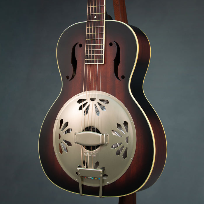 Gretsch G9240 Alligator Round-Neck Mahogany Body Biscuit Cone Resonator Guitar - 2-Color Sunburst - B-Stock - CAXR251938B