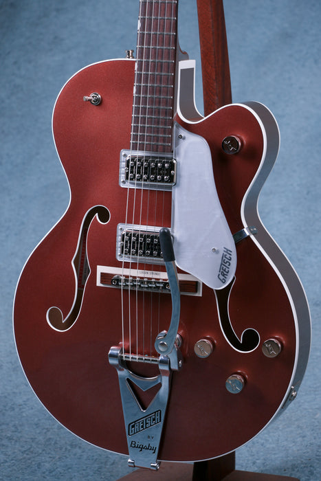 Gretsch G6118T Players Edition Anniversary Hollow Body w/String-Thru Bigsby Electric Guitar - Two-Tone Copper Metallic/Sahara Metallic - JT22114081