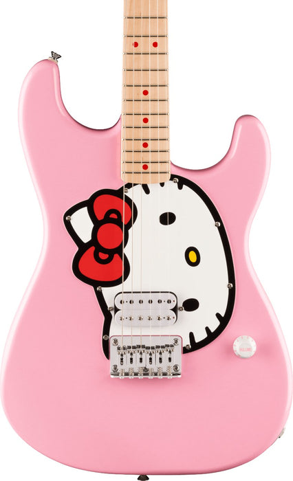 Squier Limited Edition Hello Kitty Stratocaster with Gig Bag Maple Fingerboard - Pink