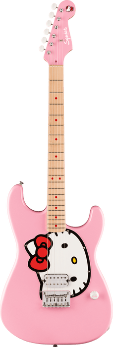 Squier Limited Edition Hello Kitty Stratocaster with Gig Bag Maple Fingerboard - Pink