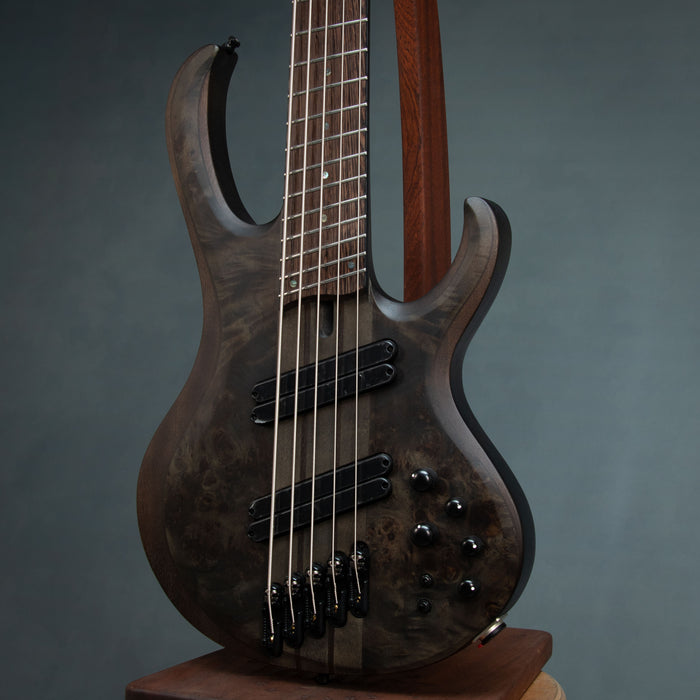 Ibanez BTB805MS TGF 5 String Bass Guitar w/Case - Transparent Gray Flat - Preowned