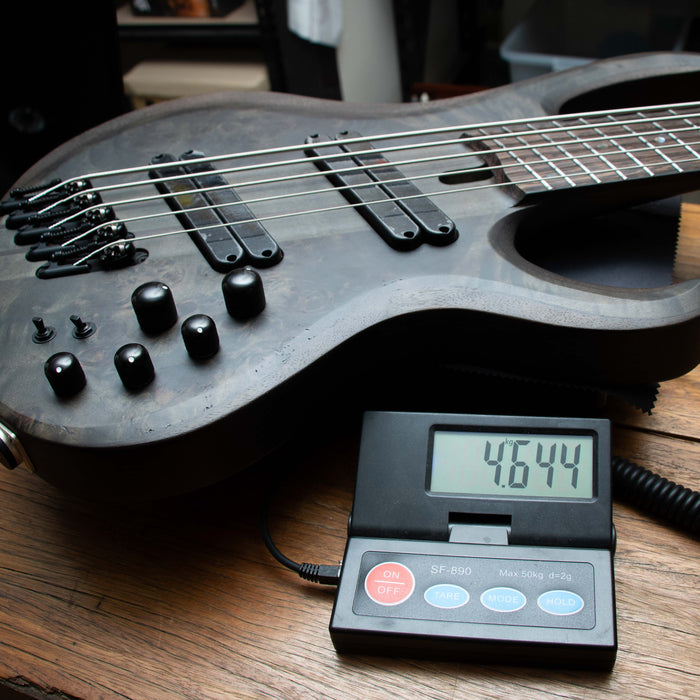 Ibanez BTB805MS TGF 5 String Bass Guitar w/Case - Transparent Gray Flat - Preowned