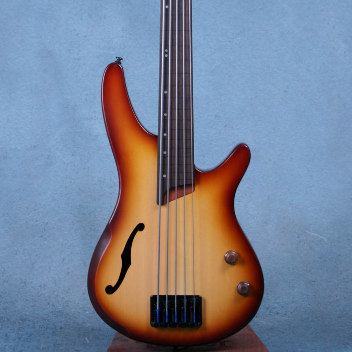 Ibanez SRH505F NNF 5-String Fretless Electric Bass Guitar B-STOCK - Natural Browned Burst Flat - 230315519B