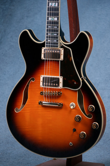Ibanez AS2000 BS Prestige Electric Guitar w/Case - Brown Sunburst - F2307609