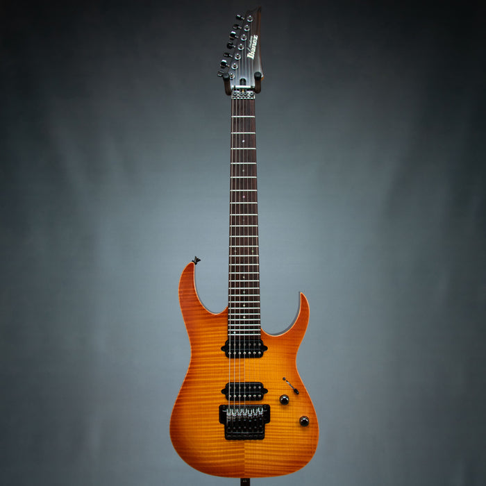 Ibanez J Custom RG8127 7 String Electric Guitar w/Case - Violin Burst - Preowned