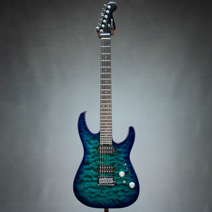 Charvel 2026 Pro-Mod Plus DK24 2PT EB QM w/Bag - Chlorine Burst - Preowned