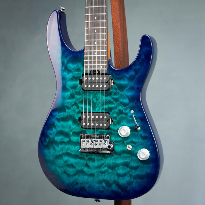 Charvel 2026 Pro-Mod Plus DK24 2PT EB QM w/Bag - Chlorine Burst - Preowned
