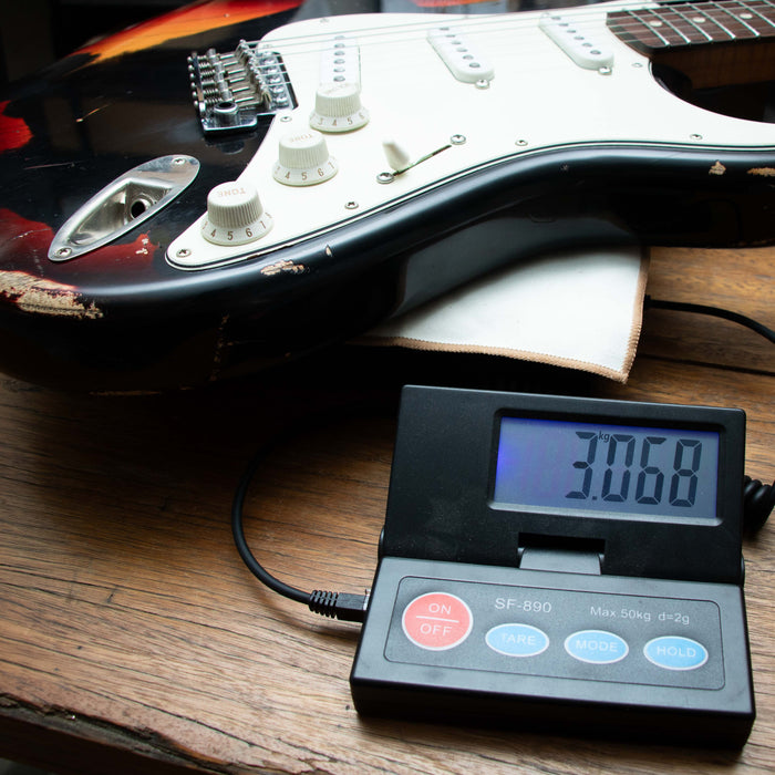 Iconic Solana Vintage Electric Guitar w/Case - Black over Sunburst - Preowned