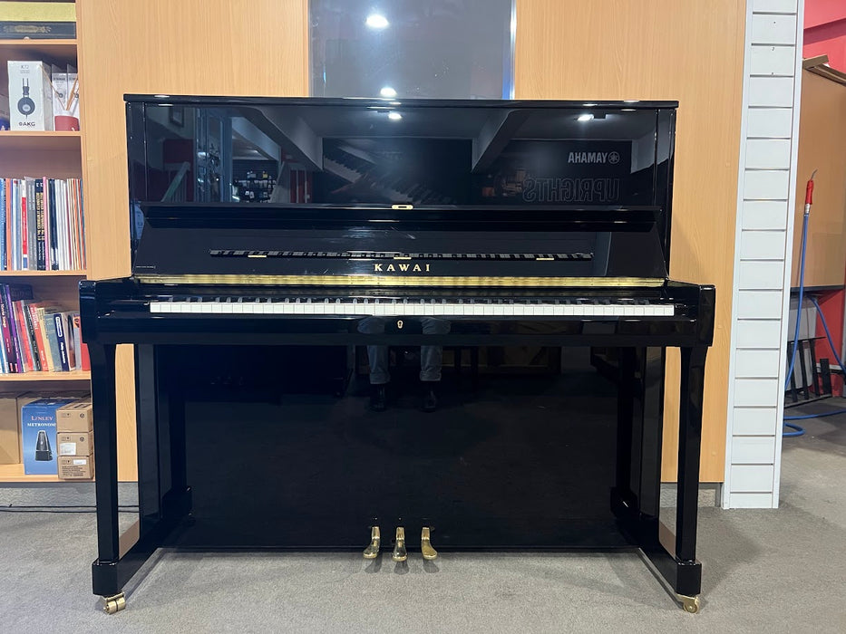 Kawai K-500 130cm Preowned Upright Piano 2713232 - Polished Ebony