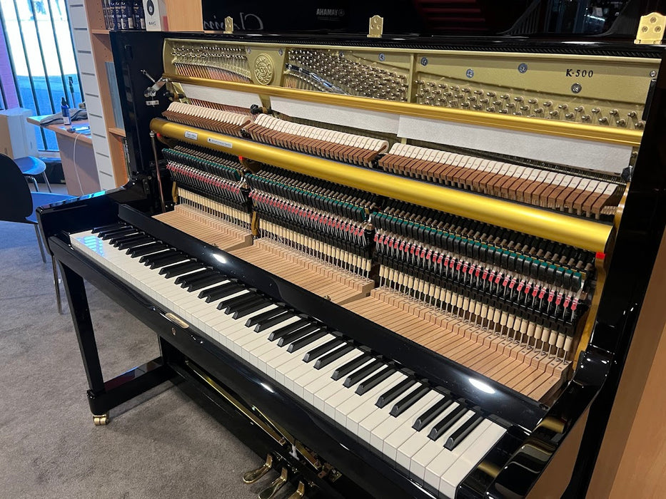 Kawai K-500 130cm Preowned Upright Piano 2713232 - Polished Ebony