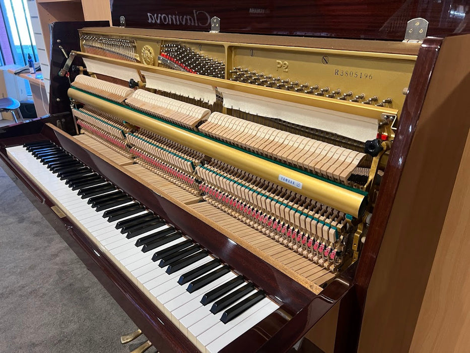 Yamaha P2 116cm Preowned Upright Piano - Polished Mahogany
