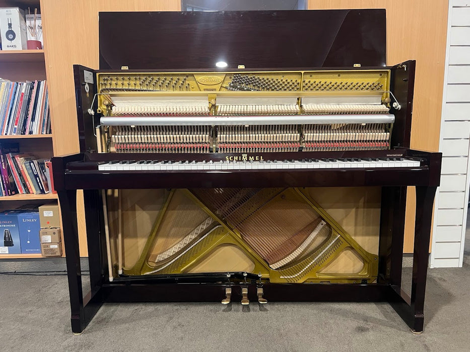 Schimmel I 115 Tradition Preowned Upright Piano - Polished Mahogany