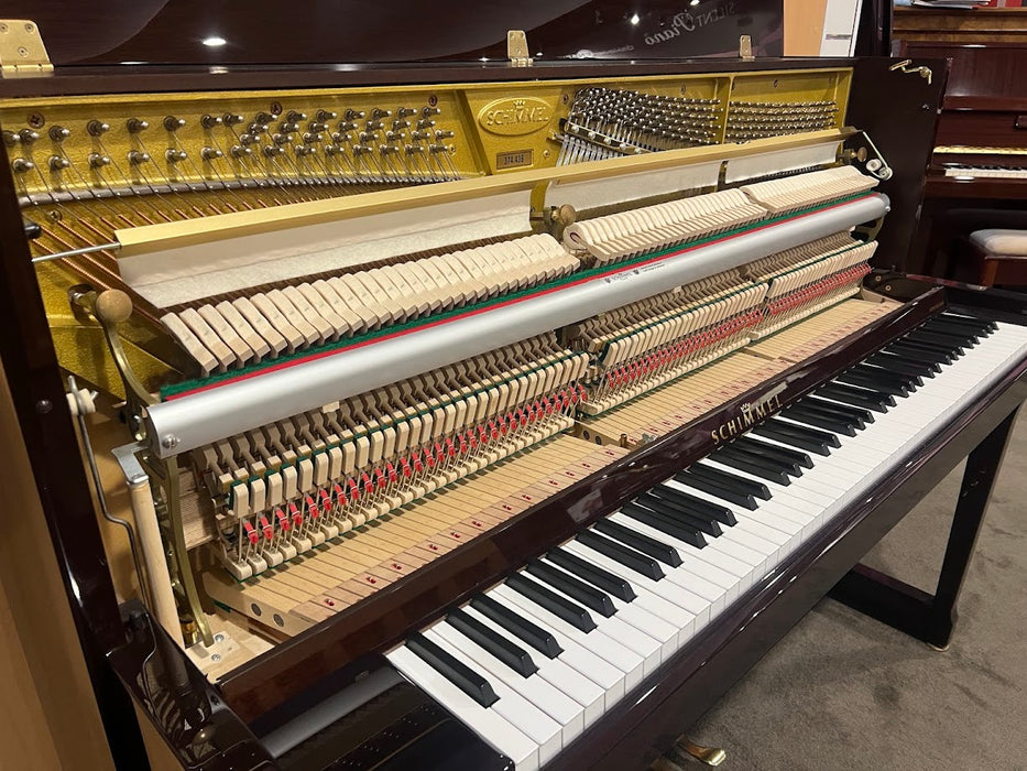 Schimmel I 115 Tradition Preowned Upright Piano - Polished Mahogany