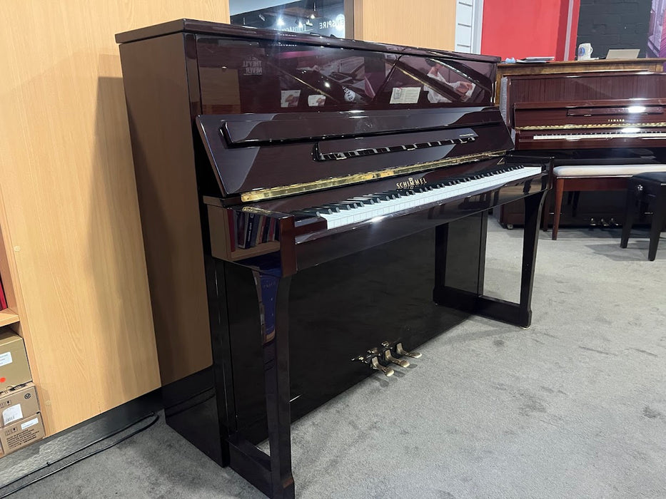 Schimmel I 115 Tradition Preowned Upright Piano - Polished Mahogany