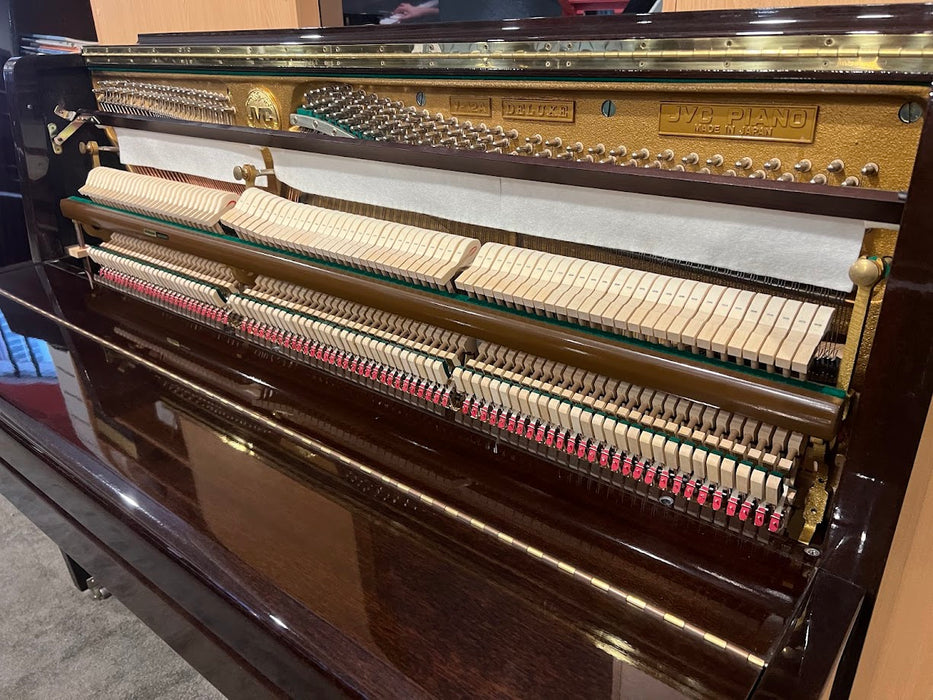 JVC V-12A 108cm Preowned Upright Piano 16701697 - Polished Mahogany
