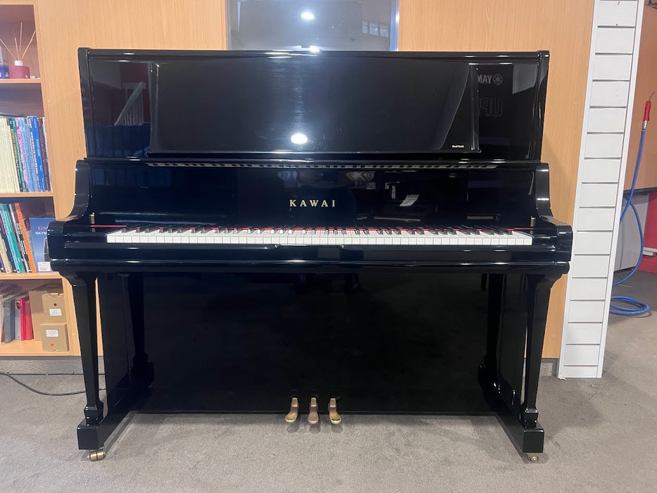 Kawai K-8AS 132cm Preowned Upright Piano 2606361 - Polished Ebony