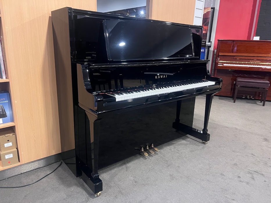 Kawai K-8AS 132cm Preowned Upright Piano 2606361 - Polished Ebony
