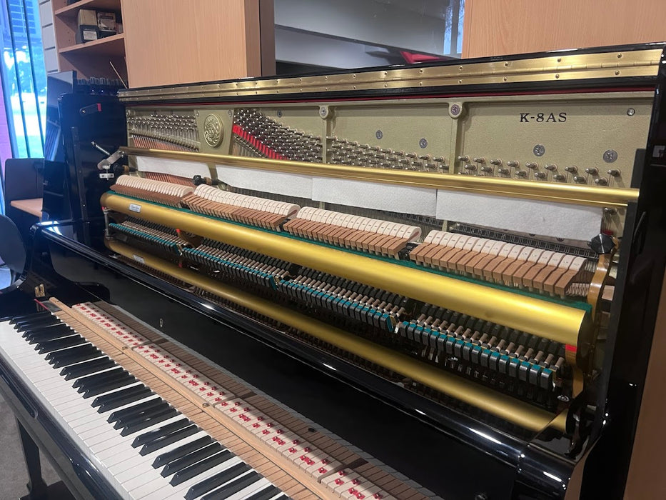 Kawai K-8AS 132cm Preowned Upright Piano 2606361 - Polished Ebony