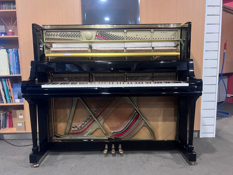 Kawai K-8AS 132cm Preowned Upright Piano 2606361 - Polished Ebony