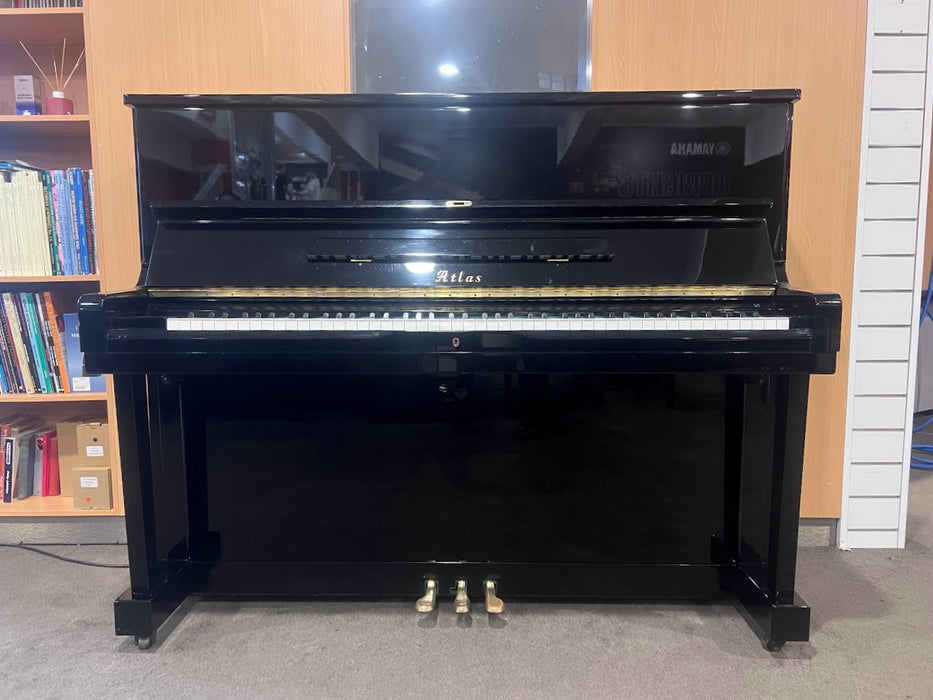 Atlas NA-101 121cm Preowned Upright Piano - Polished Ebony