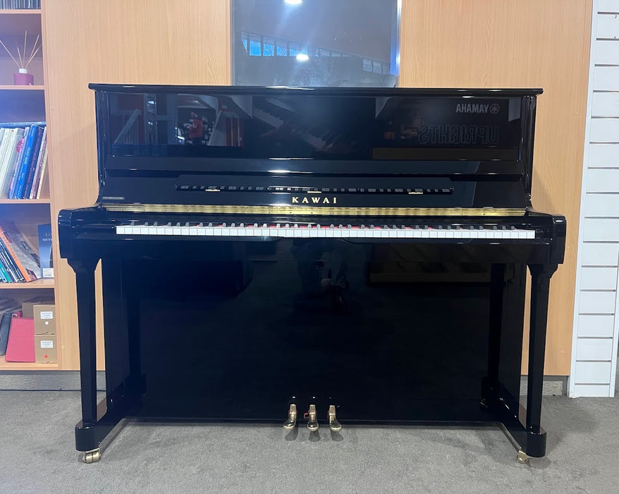 Kawai K-3 122cm Preowned Upright Piano 2645502 - Polished Ebony