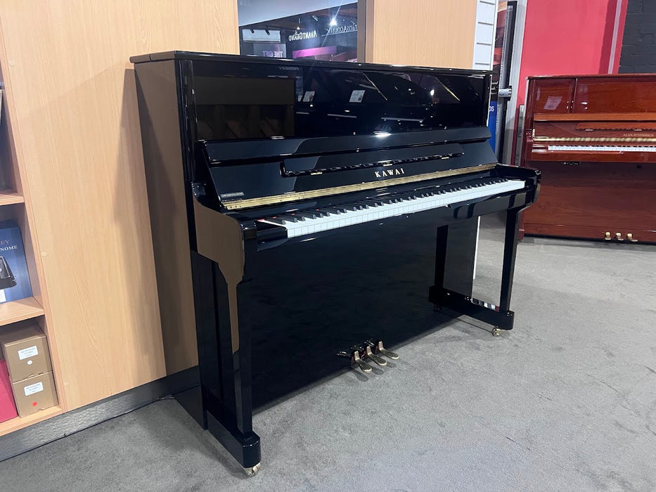 Kawai K-3 122cm Preowned Upright Piano 2645502 - Polished Ebony