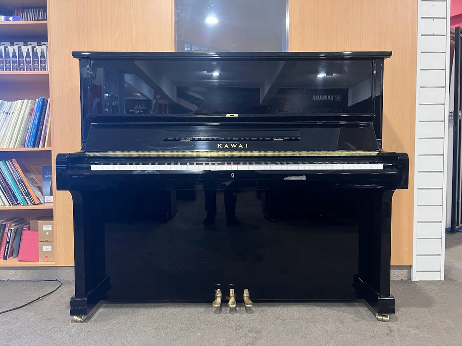 Kawai NS-25 127cm Preowned Upright Piano 1657282 - Polished Ebony