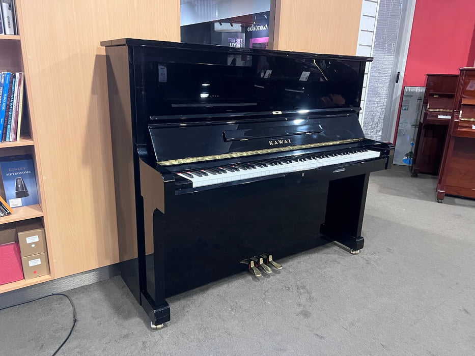 Kawai NS-25 127cm Preowned Upright Piano 1657282 - Polished Ebony