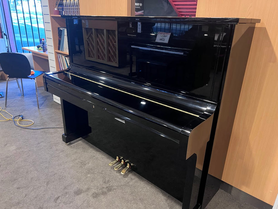 Kawai NS-25 127cm Preowned Upright Piano 1657282 - Polished Ebony