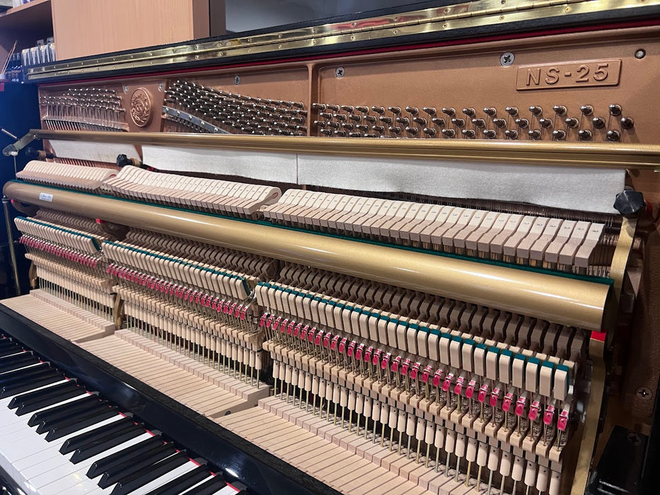 Kawai NS-25 127cm Preowned Upright Piano 1657282 - Polished Ebony