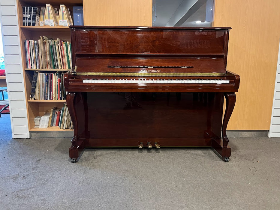 Alex Steinbach JS121FD 121cm Preowned Upright Piano IJQHU0749 - Polished Dark Walnut