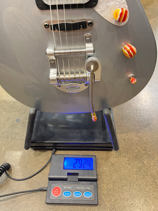 Powers Electric A-Type FF42 CamTail Electric Guitar - Dolomite Silver - A510