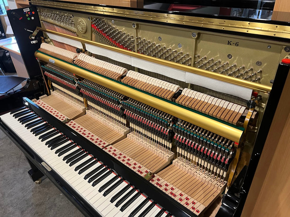 Kawai K6 132cm Preowned Upright Piano 2590215 - Polished Ebony