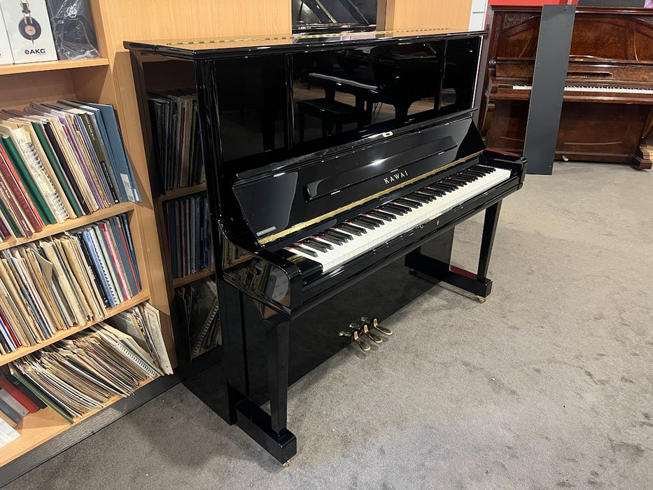 Kawai K6 132cm Preowned Upright Piano 2590215 - Polished Ebony