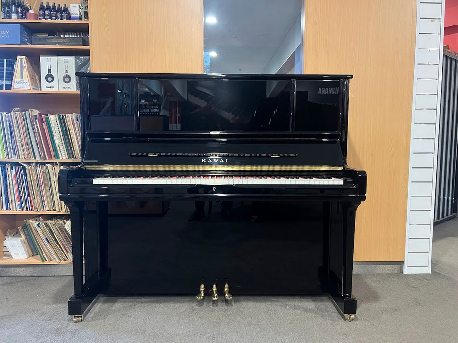 Kawai K6 132cm Preowned Upright Piano 2590260 - Polished Ebony