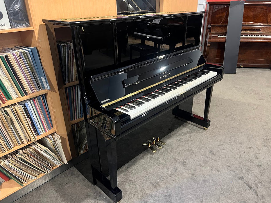 Kawai K6 132cm Preowned Upright Piano 2590260 - Polished Ebony