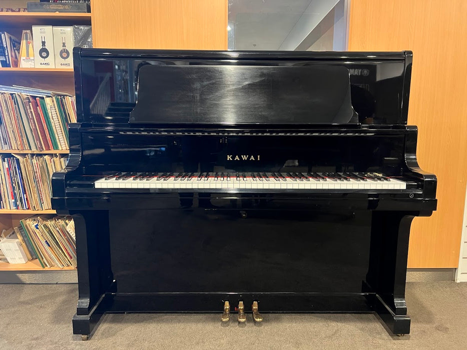 Kawai US60 131cm Preowned Upright Piano 1446244 - Polished Ebony