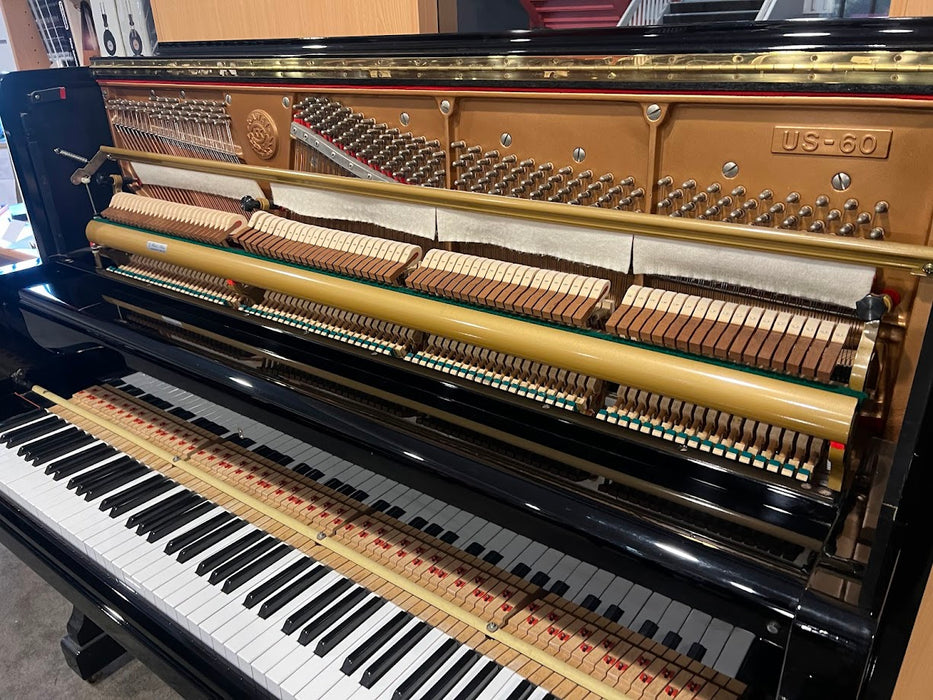 Kawai US60 131cm Preowned Upright Piano 1446244 - Polished Ebony