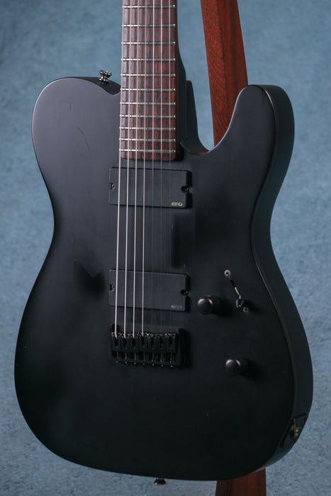 ESP LTD TE-407 7 String Electric Guitar - Satin Black - Preowned